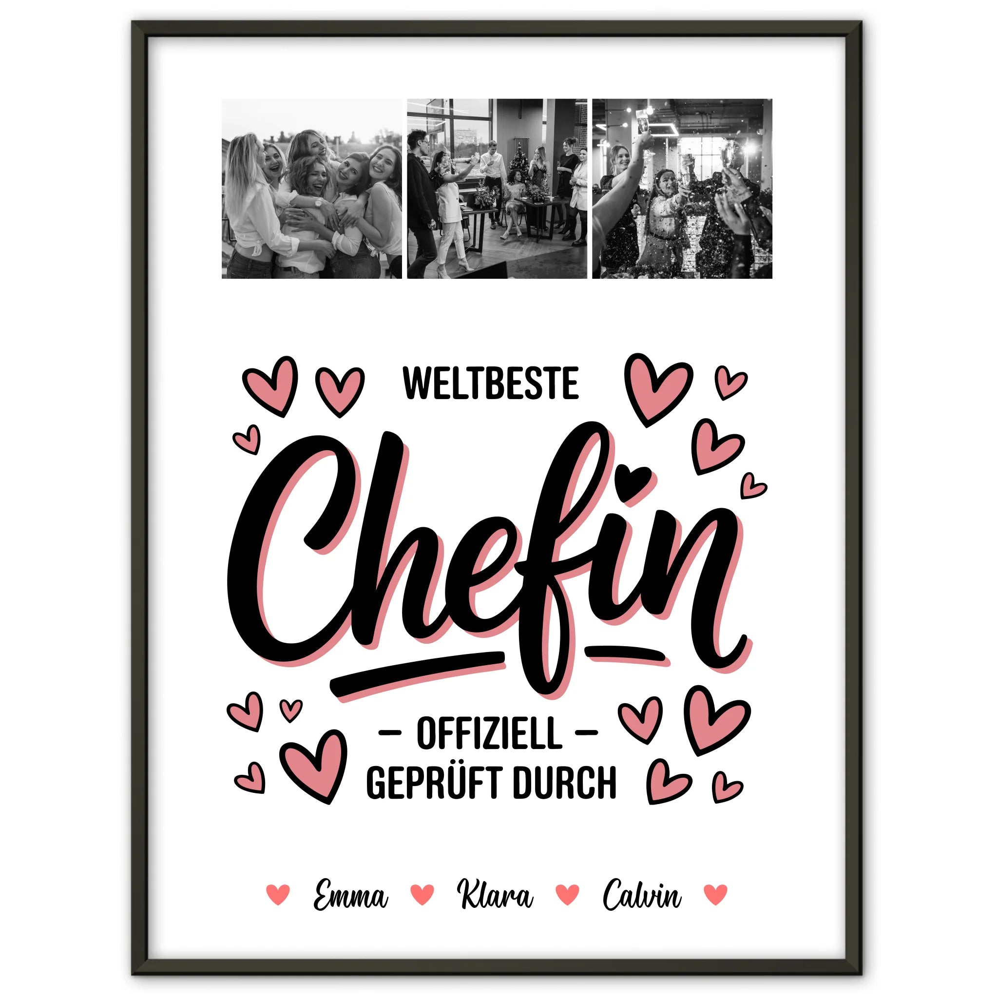 🎁 Personalisiertes Chefin Poster mit Fotos & Spruch - Perfekt zum ...