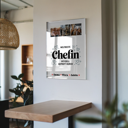 Personalisierte Chefin Fotocollage mit Foto Mit Acrylglas Weltbeste Chefin Offiziell Geprüft Durch 6