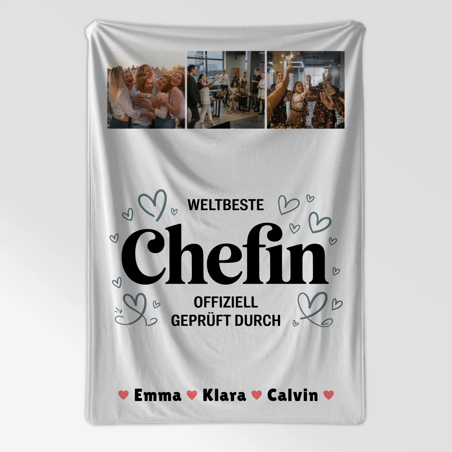 Personalisierte Kuscheldecke Mit Namen Chefin Fotocollage Weltbeste Chefin Offiziell Geprüft Durch 7