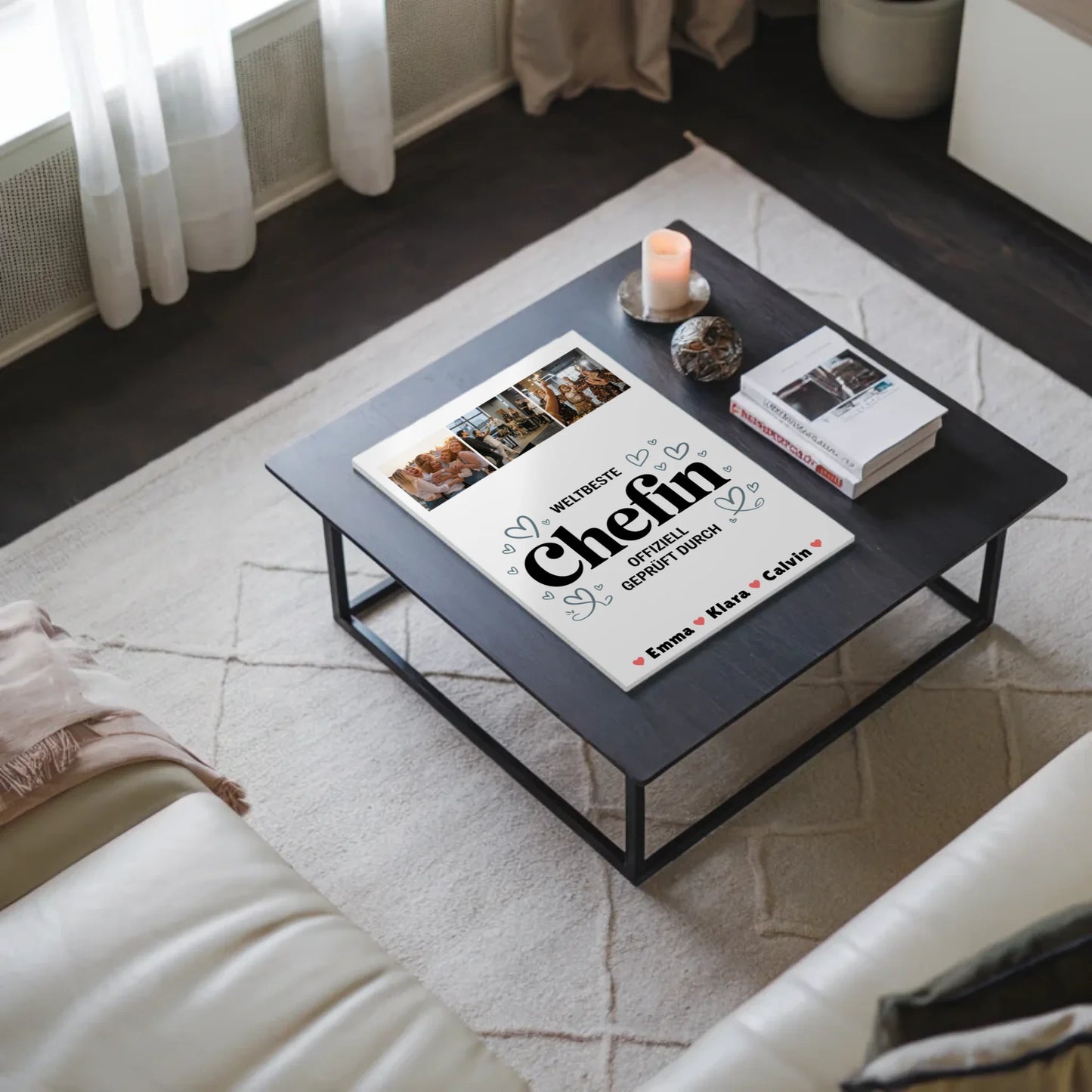 Personalisierte Chefin Fotoboard Magnet Wandbild Weltbeste Chefin Offiziell Geprüft Durch 3