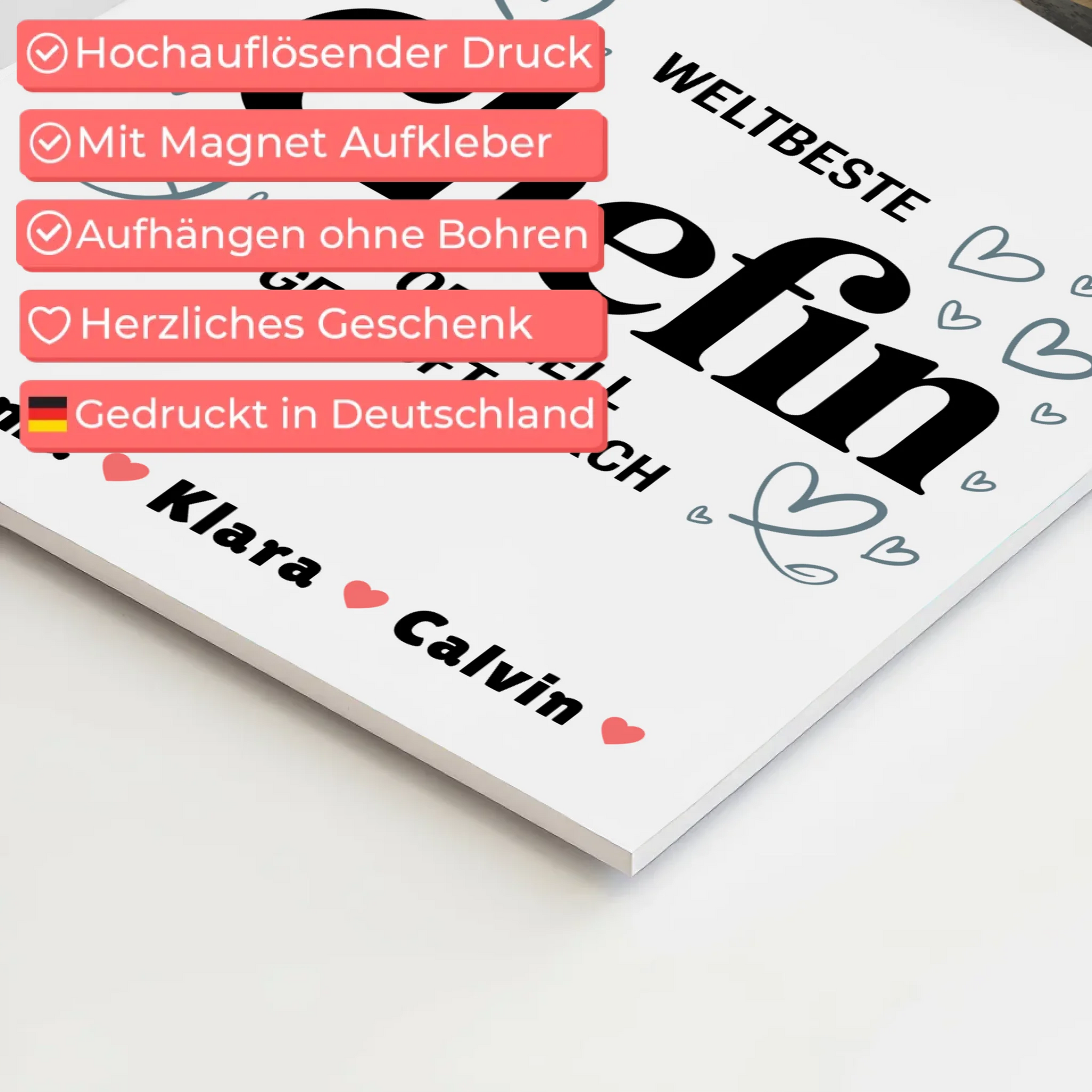 Personalisierte Chefin Fotoboard Magnet Wandbild Weltbeste Chefin Offiziell Geprüft Durch 4