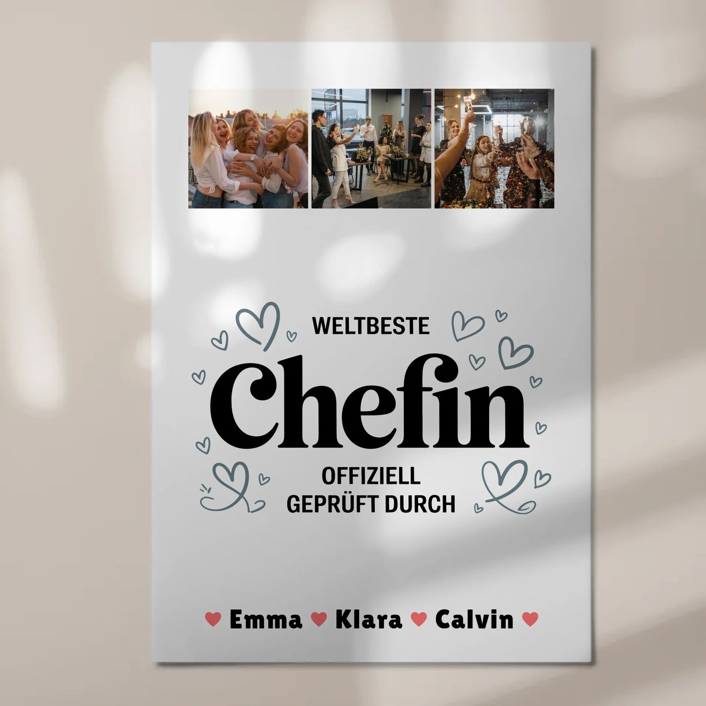 Personalisierte Chefin Fotoboard Magnet Wandbild Weltbeste Chefin Offiziell Geprüft Durch 7
