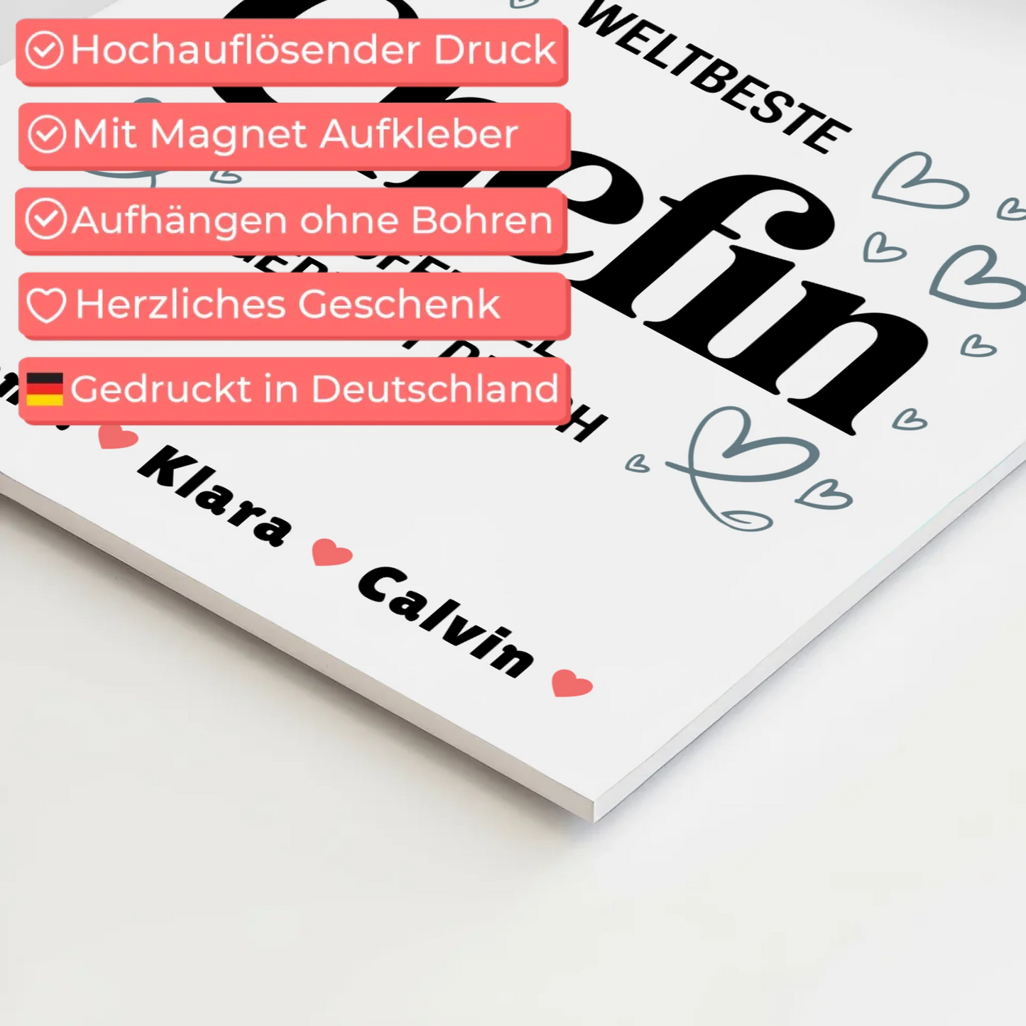 Personalisierte Chefin Fotoboard Magnet Wandbild Weltbeste Chefin Offiziell Geprüft Durch