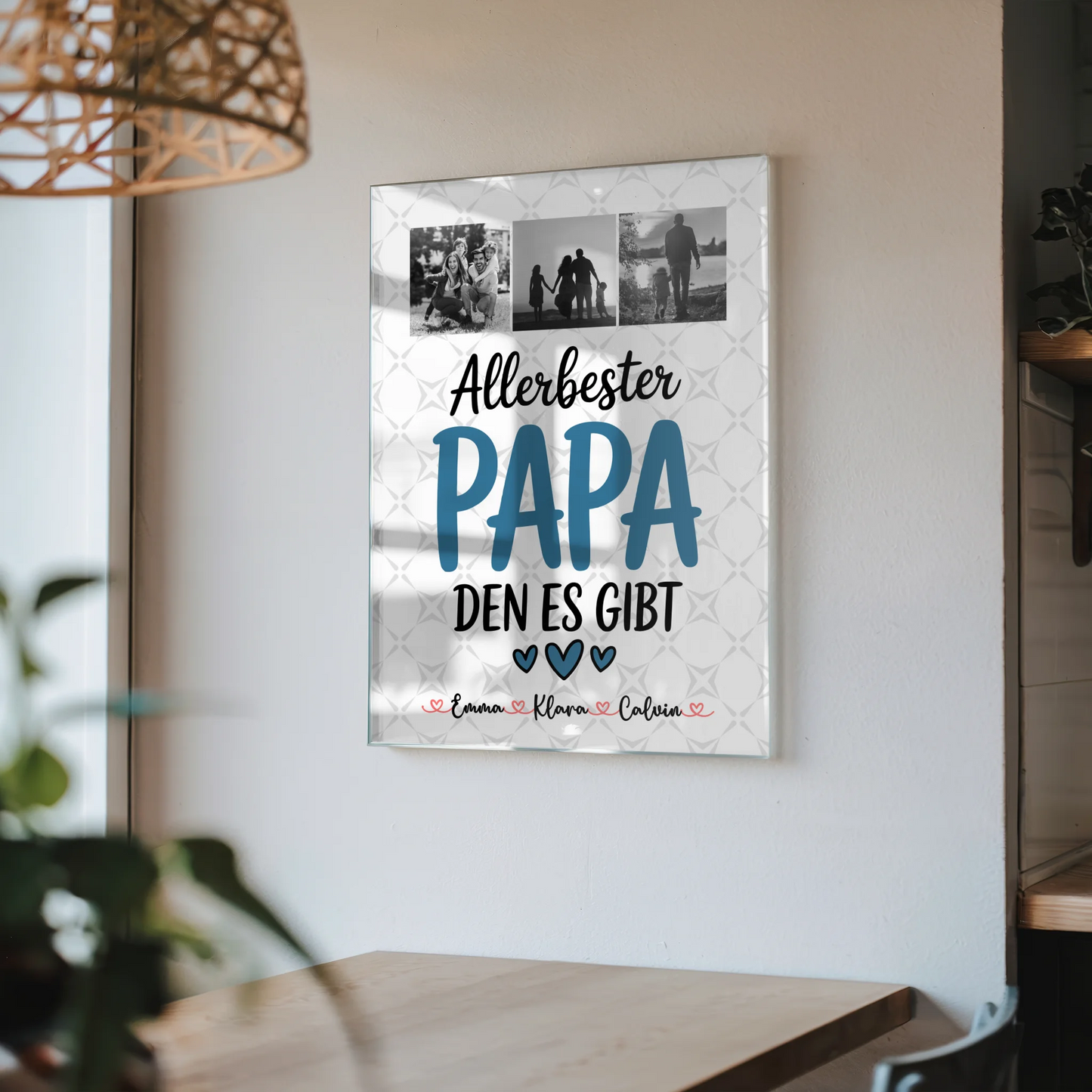 Personalisiertes Foto Acrylglas Geschenk Fotocollage Papa Allerbester Papa Den Es Gibt 4