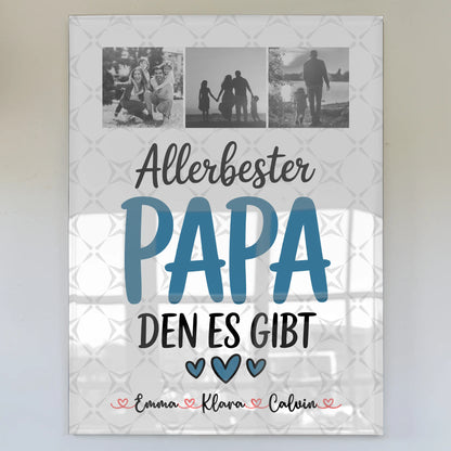 Personalisiertes Foto Acrylglas Geschenk Fotocollage Papa Allerbester Papa Den Es Gibt 1