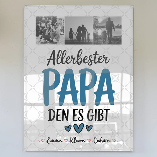 Personalisiertes Foto Acrylglas Geschenk Fotocollage Papa Allerbester Papa Den Es Gibt 1