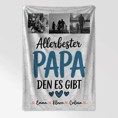 Personalisierte Decke Mann Geschenk Fotocollage Papa Allerbester Papa Den Es Gibt Papa 7