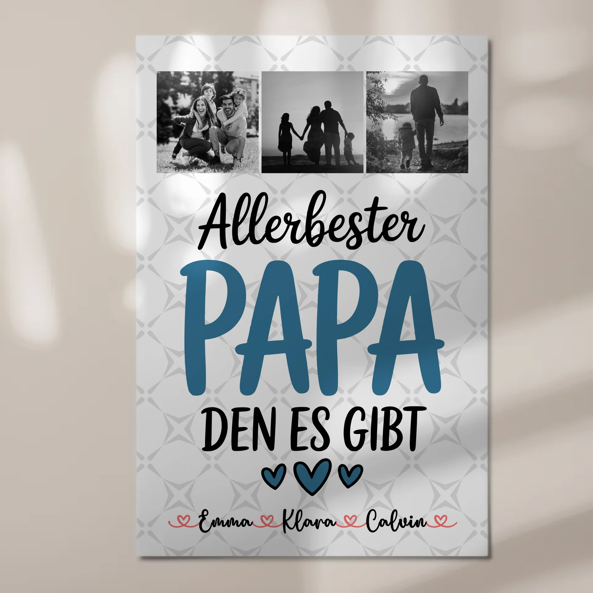 Fotoboard Magnet Poster Geschenk Fotocollage Papa Allerbester Papa Den Es Gibt personalisiert 1