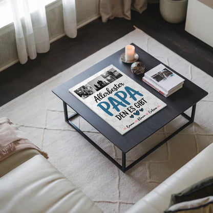 Fotoboard Magnet Poster Geschenk Fotocollage Papa Allerbester Papa Den Es Gibt personalisiert 3