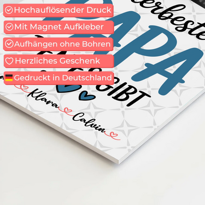 Fotoboard Magnet Poster Geschenk Fotocollage Papa Allerbester Papa Den Es Gibt personalisiert 4