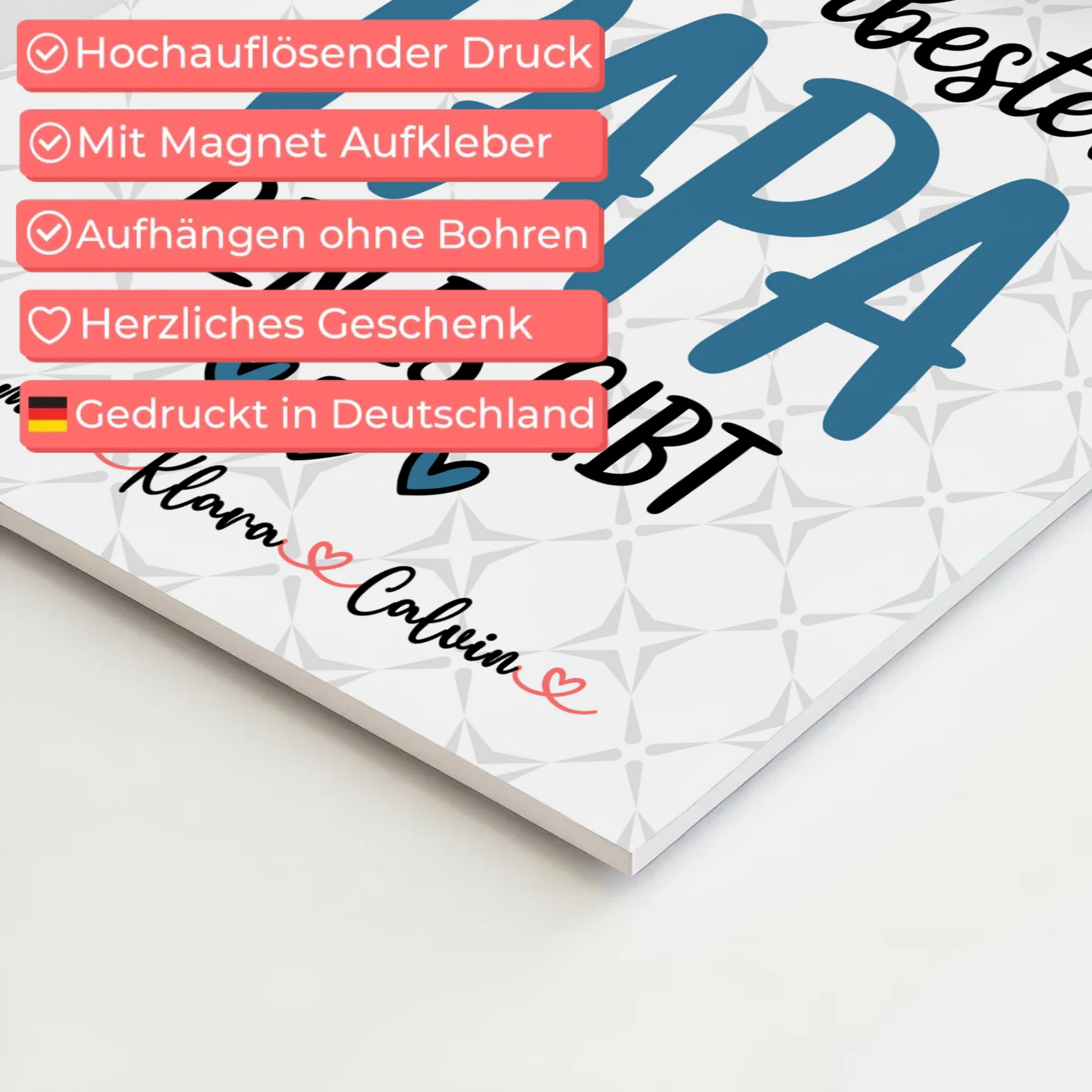 Fotoboard Magnet Poster Geschenk Fotocollage Papa Allerbester Papa Den Es Gibt personalisiert 10