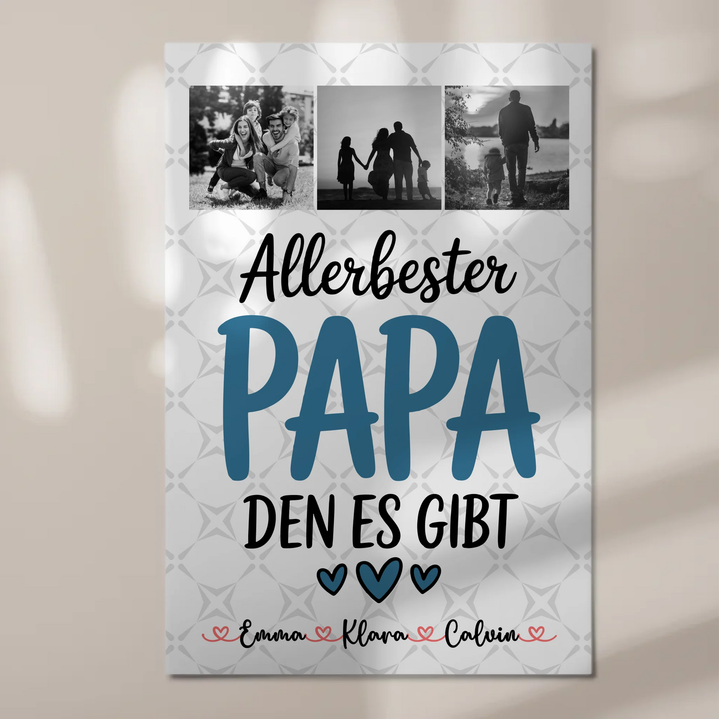 Fotoboard Magnet Poster Geschenk Fotocollage Papa Allerbester Papa Den Es Gibt personalisiert