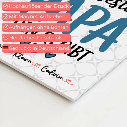 Fotoboard Magnet Poster Geschenk Fotocollage Papa Allerbester Papa Den Es Gibt personalisiert