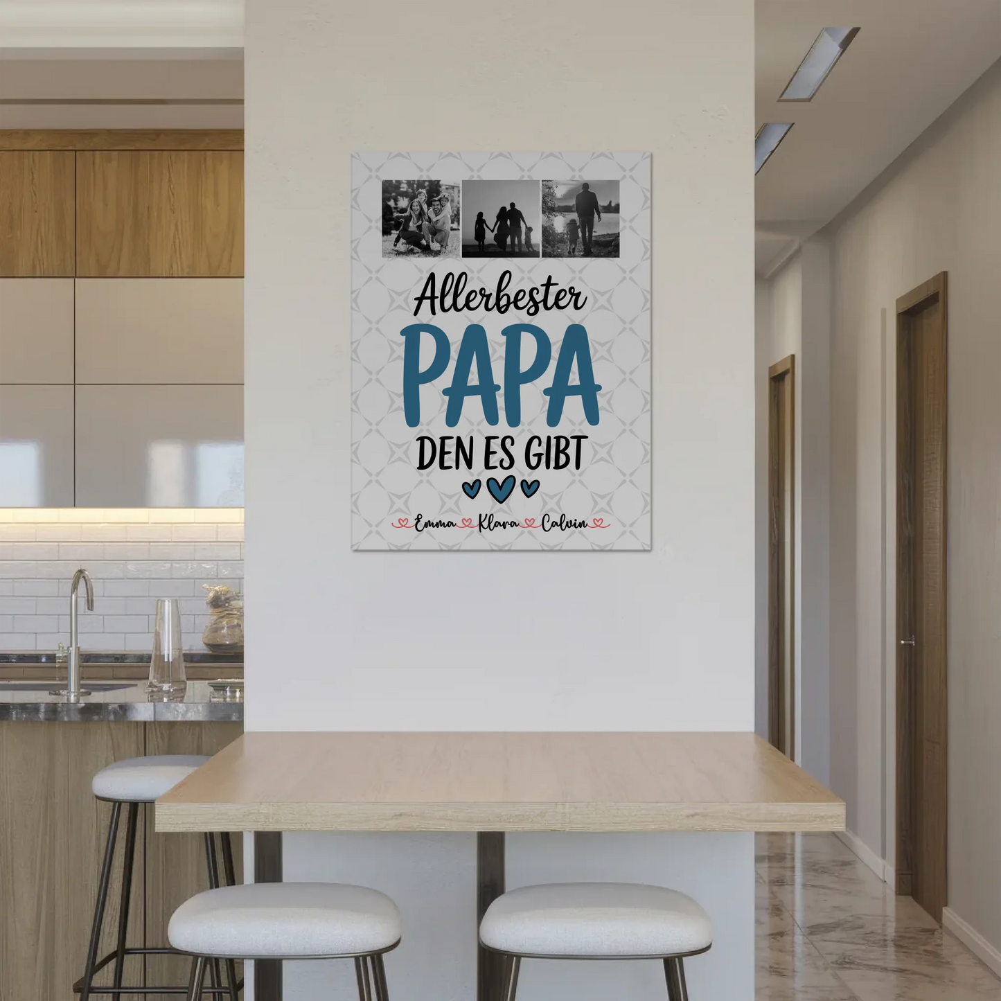 Fotoboard Magnet Poster Geschenk Fotocollage Papa Allerbester Papa Den Es Gibt personalisiert