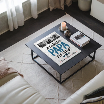Fotoboard Magnet Poster Geschenk Fotocollage Papa Allerbester Papa Den Es Gibt personalisiert