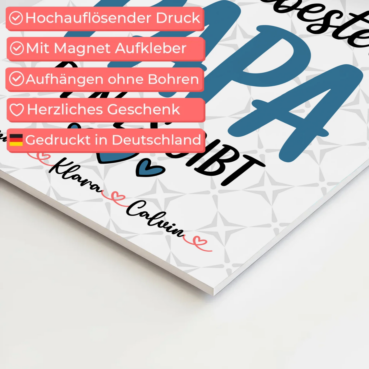 Fotoboard Magnet Poster Geschenk Fotocollage Papa Allerbester Papa Den Es Gibt personalisiert