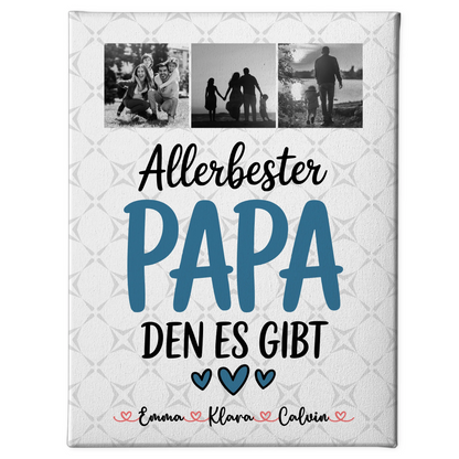 Leinwand Personalisiert Geschenk Fotocollage Papa Allerbester Papa Den Es Gibt Poster Tasse 1