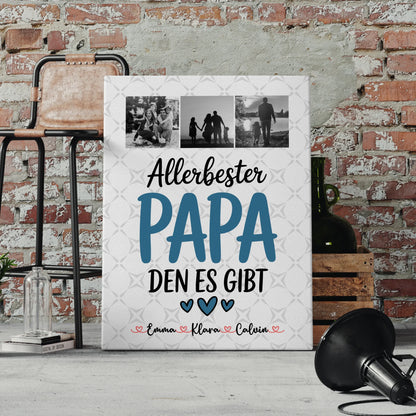 Leinwand Personalisiert Geschenk Fotocollage Papa Allerbester Papa Den Es Gibt Poster Tasse 4