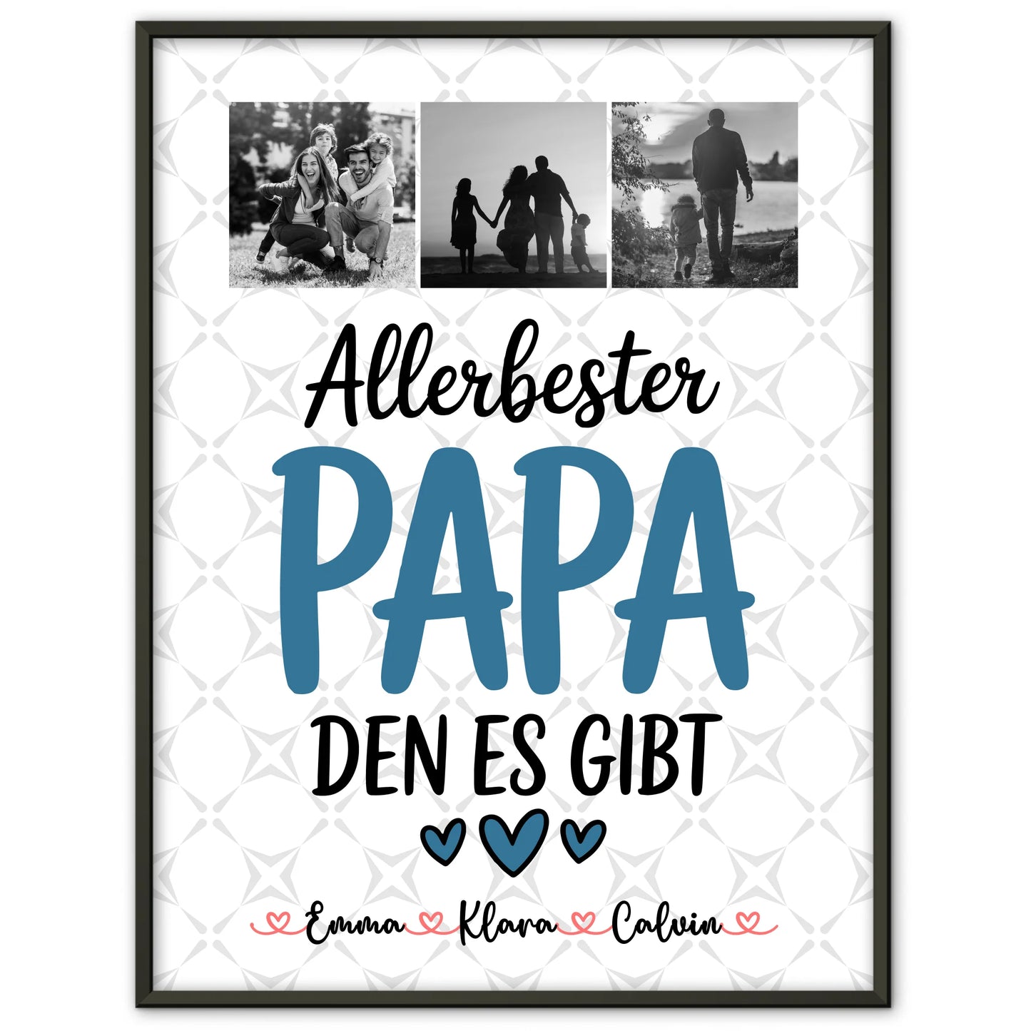 Personalisiertes Poster Vatertag Geschenk Fotocollage Papa Allerbester Papa Den Es Gibt