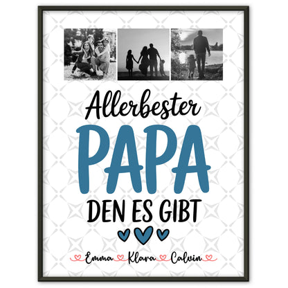 Personalisiertes Poster Vatertag Geschenk Fotocollage Papa Allerbester Papa Den Es Gibt