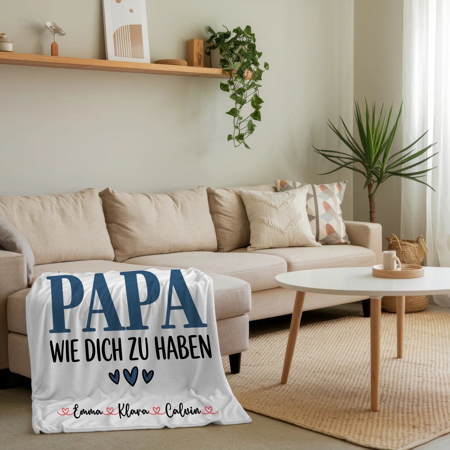 Personalisierte Decke Mann Fotocollage Papa Glück ist einen Papa wie dich zu haben Geschenk 4