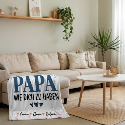 Personalisierte Decke Mann Fotocollage Papa Glück ist einen Papa wie dich zu haben Geschenk 4