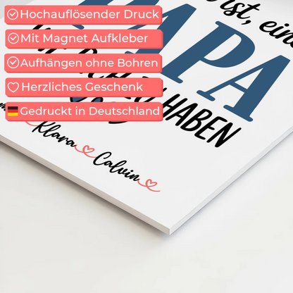 Personalisierte Fotoboard Magnet Poster Fotocollage Papa Glück ist einen Papa wie dich zu haben 10
