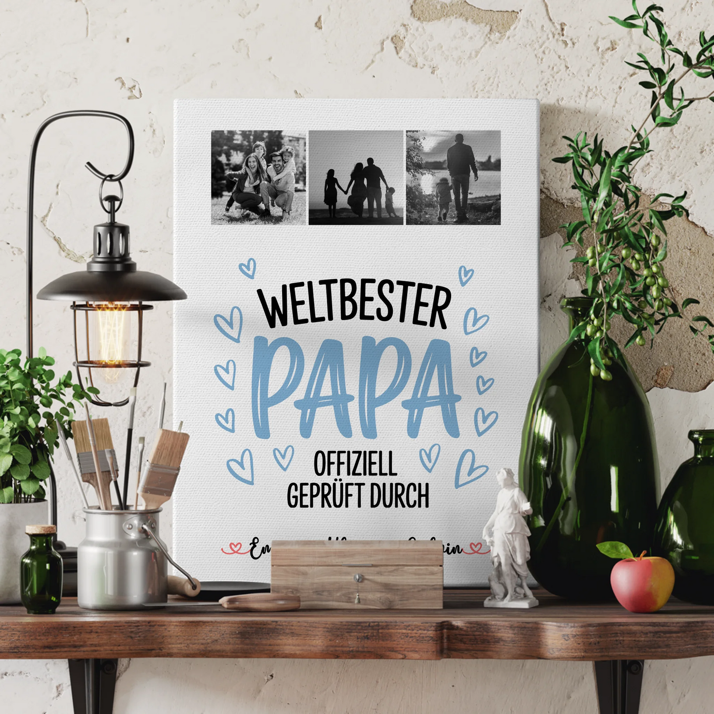 Fotocollage Großes Bild Aus Vielen Kleinen Fotocollage für Papa Weltbester Papa Offiziell Geprüft Durch 3