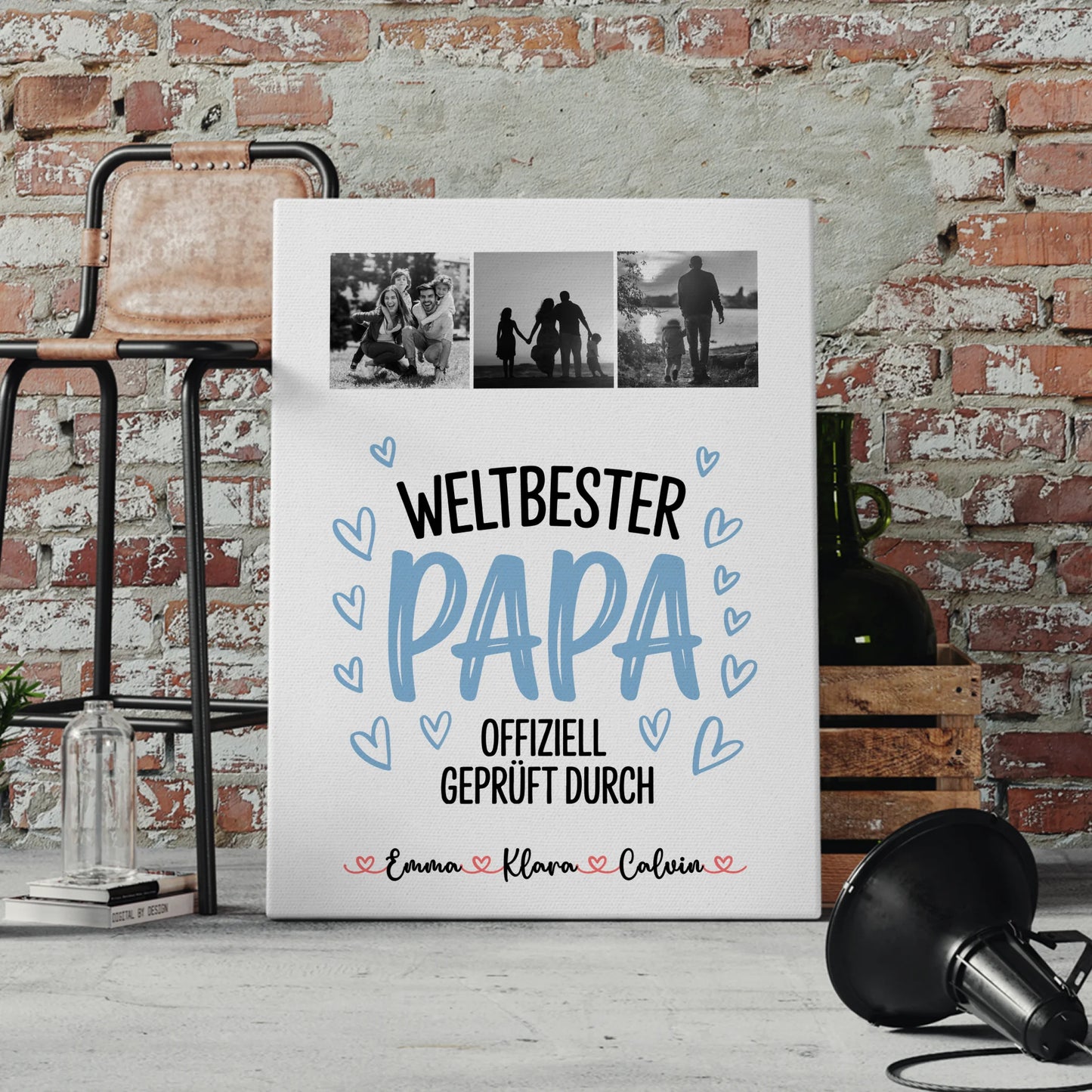 Fotocollage Großes Bild Aus Vielen Kleinen Fotocollage für Papa Weltbester Papa Offiziell Geprüft Durch 4