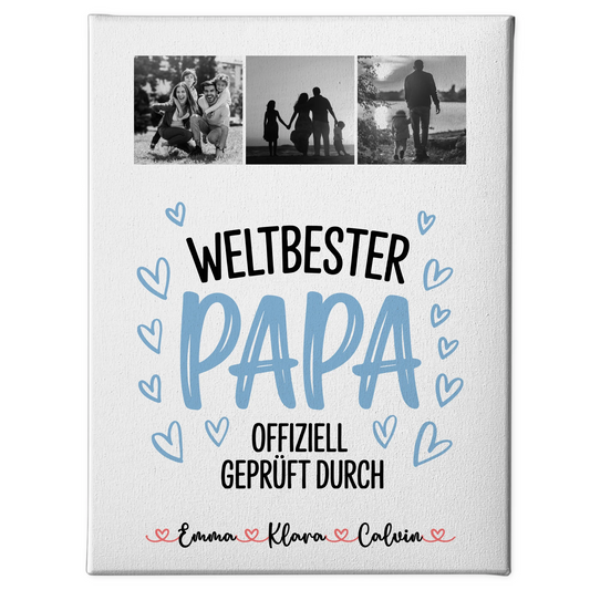 Fotocollage Großes Bild Aus Vielen Kleinen Fotocollage für Papa Weltbester Papa Offiziell Geprüft Durch 1