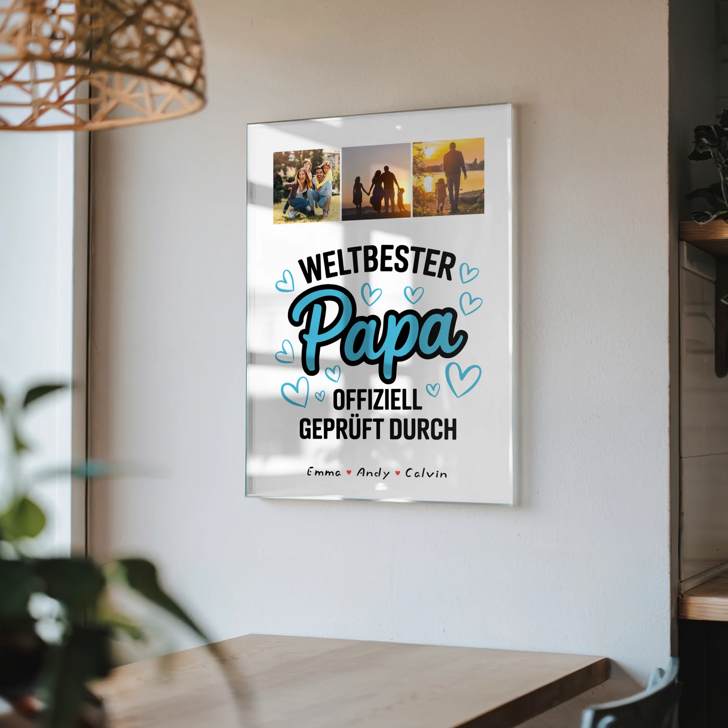 Foto Mit Acrylglas Papa Fotocollage Weltbester Papa Offiziell Geprüft Durch 4