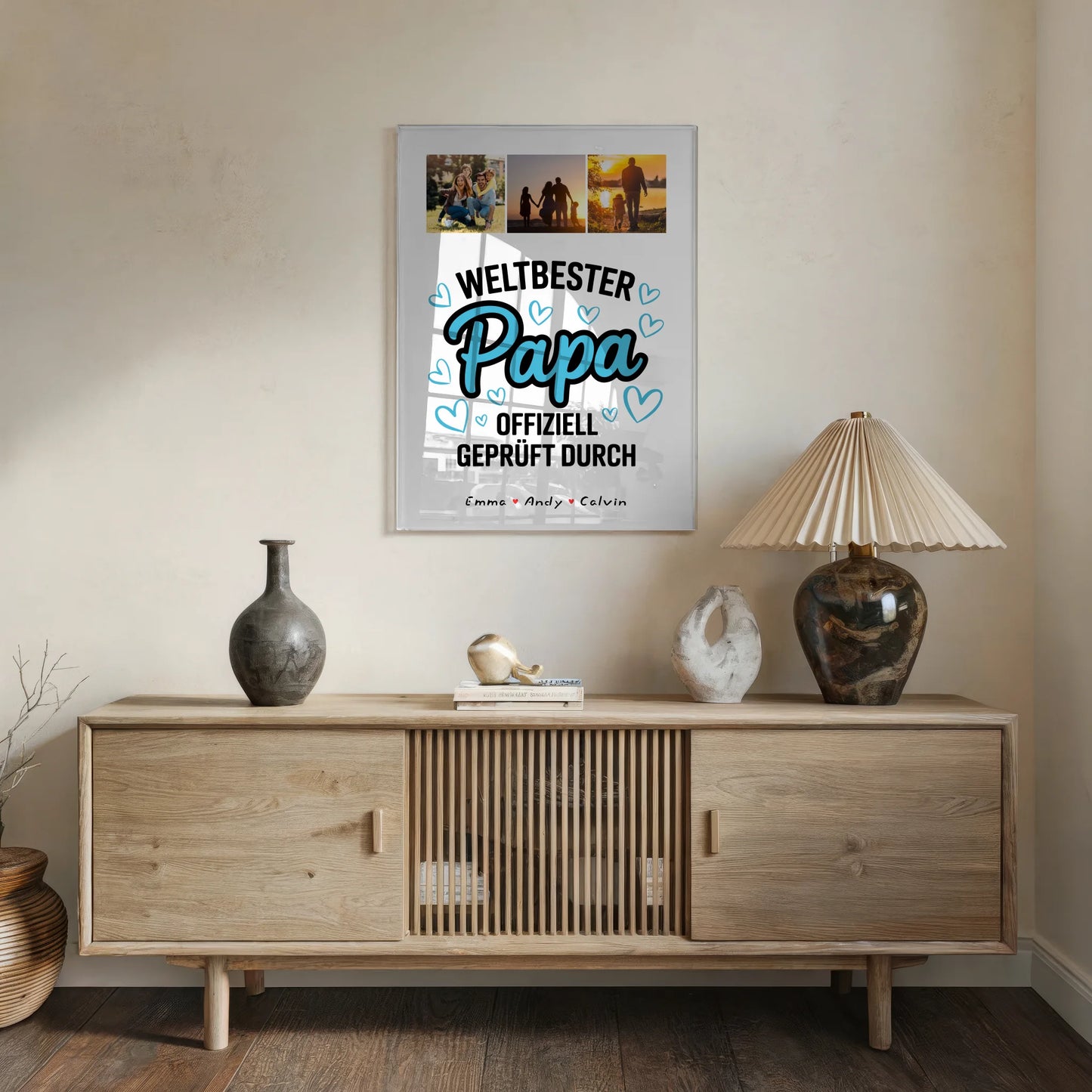 Foto Mit Acrylglas Papa Fotocollage Weltbester Papa Offiziell Geprüft Durch 5