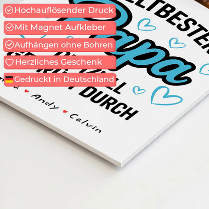 Magnetposter Fotoboard Papa Fotocollage Weltbester Papa 4