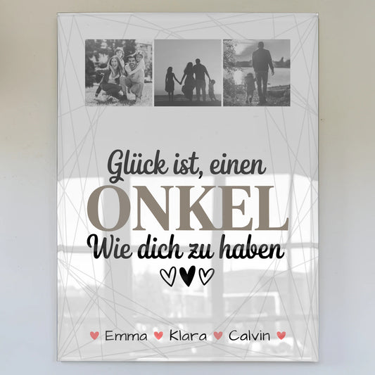 Acrylglas Mit Foto Geschenk Fotocollage Onkel Glück Ist Einen Onkel Wie Dich Haben 1