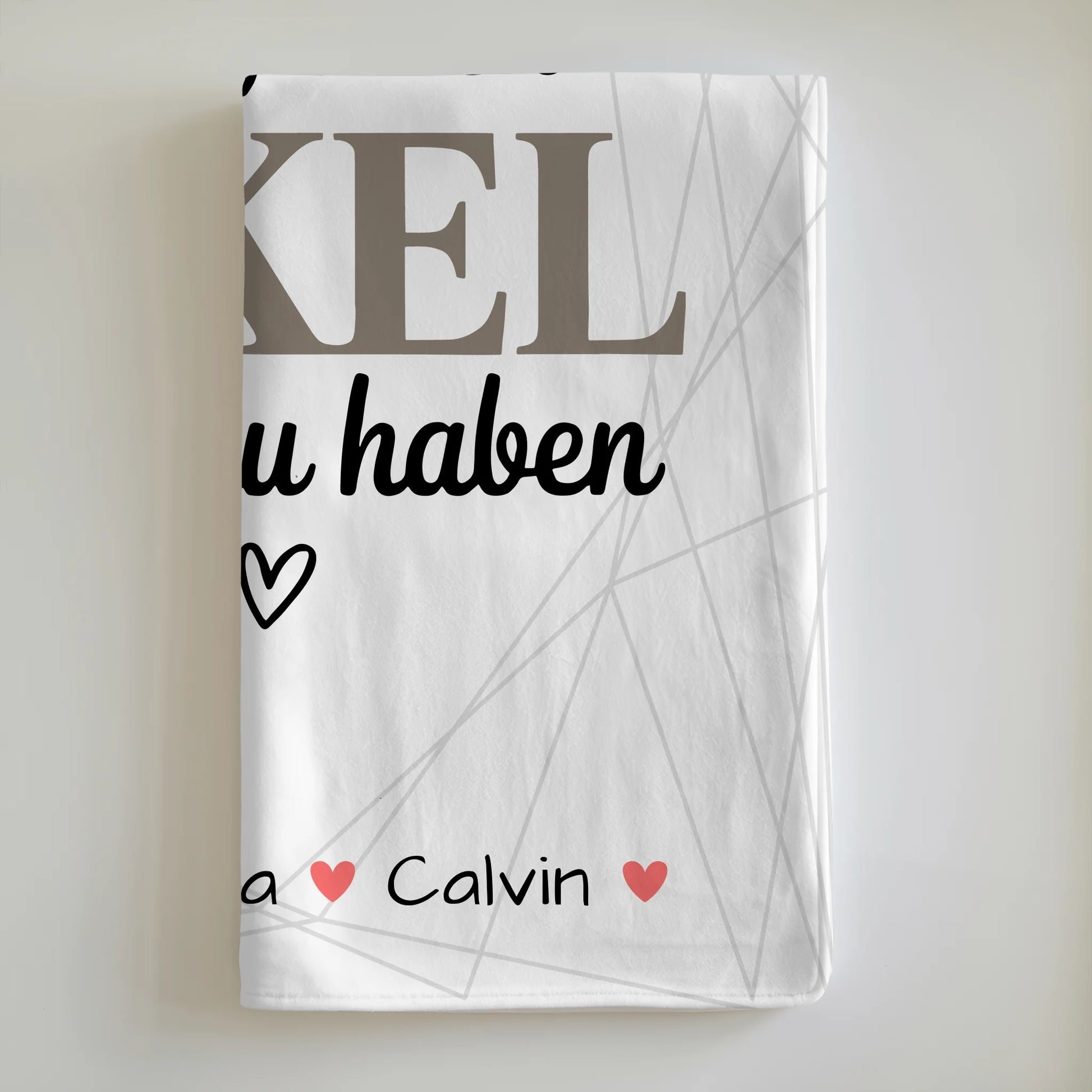 Personalisierte Kuscheldecke mit Namen und Fotocollage - Geschenk für Onkel - Glück, einen Onkel wie dich zu haben 6