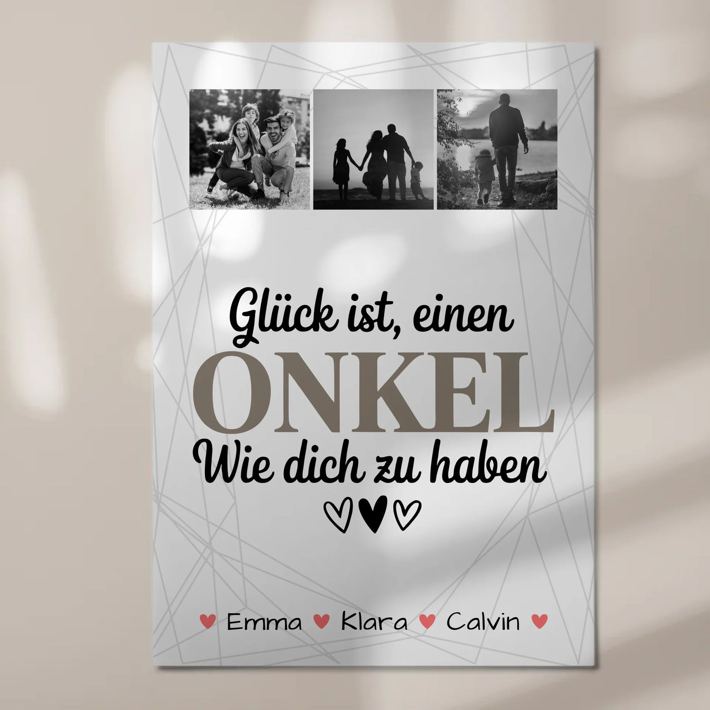 Magnetposter Fotoboard Geschenk Fotocollage Onkel Glück Ist einen Onkel Wie Dich Zu Haben 7