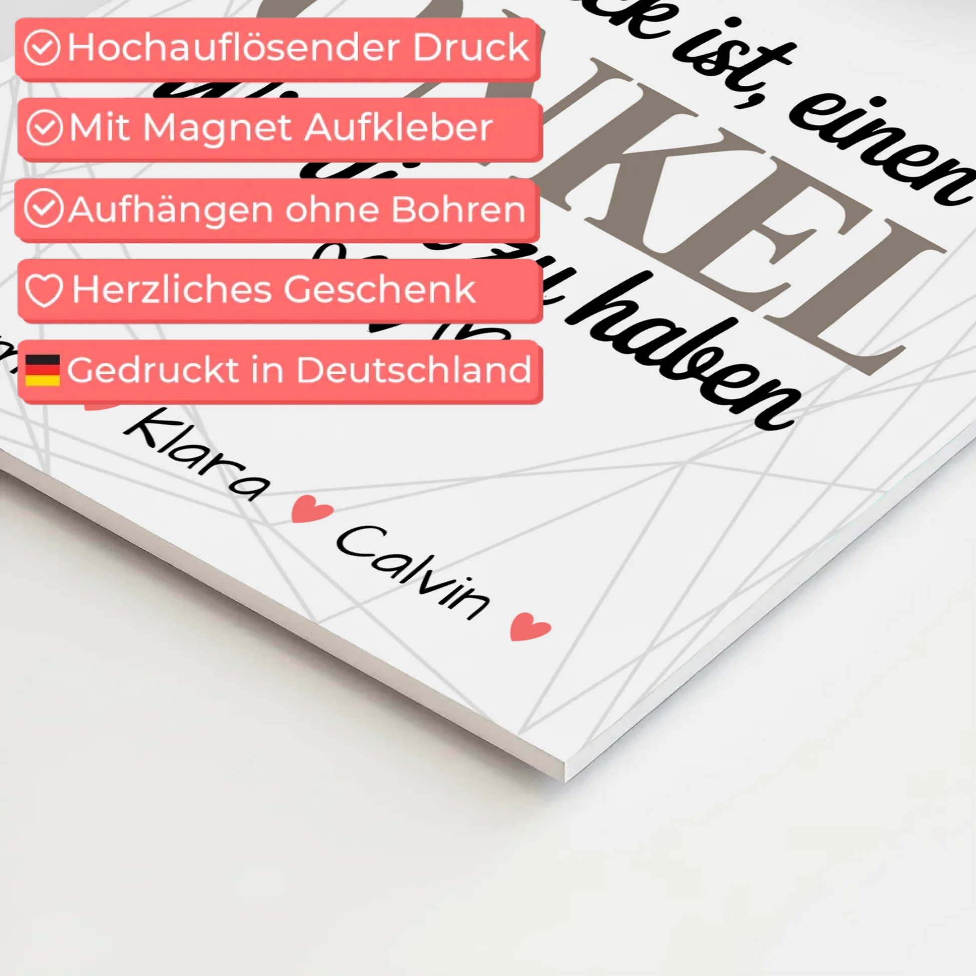 Magnetposter Fotoboard Geschenk Fotocollage Onkel Glück Ist einen Onkel Wie Dich Zu Haben 10