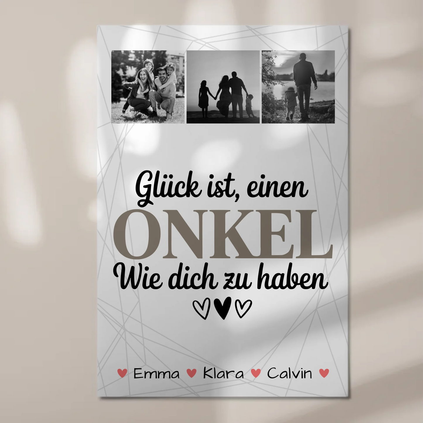 Magnetposter Fotoboard Geschenk Fotocollage Onkel Glück Ist einen Onkel Wie Dich Zu Haben