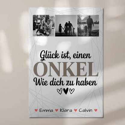 Magnetposter Fotoboard Geschenk Fotocollage Onkel Glück Ist einen Onkel Wie Dich Zu Haben