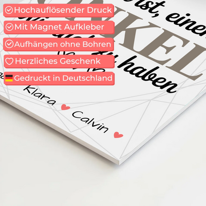 Magnetposter Fotoboard Geschenk Fotocollage Onkel Glück Ist einen Onkel Wie Dich Zu Haben