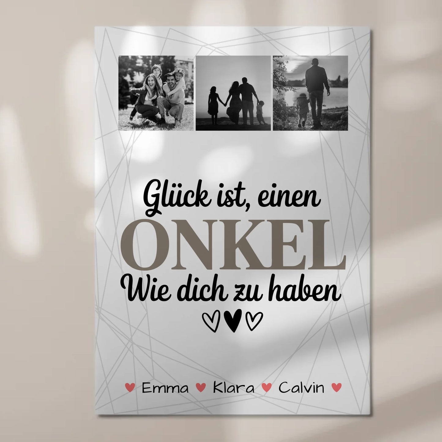 Magnetposter Fotoboard Geschenk Fotocollage Onkel Glück Ist einen Onkel Wie Dich Zu Haben