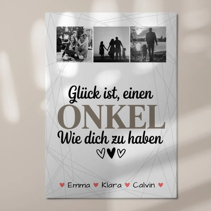 Magnetposter Fotoboard Geschenk Fotocollage Onkel Glück Ist einen Onkel Wie Dich Zu Haben