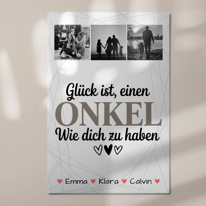 Magnetposter Fotoboard Geschenk Fotocollage Onkel Glück Ist einen Onkel Wie Dich Zu Haben