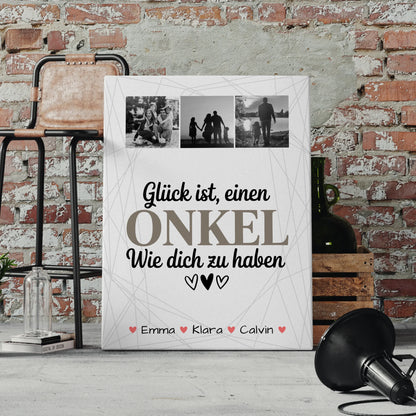 Leinwand Bild Geschenk Fotocollage Onkel Glück Ist einen Onkel Wie Dich Zu Haben 4