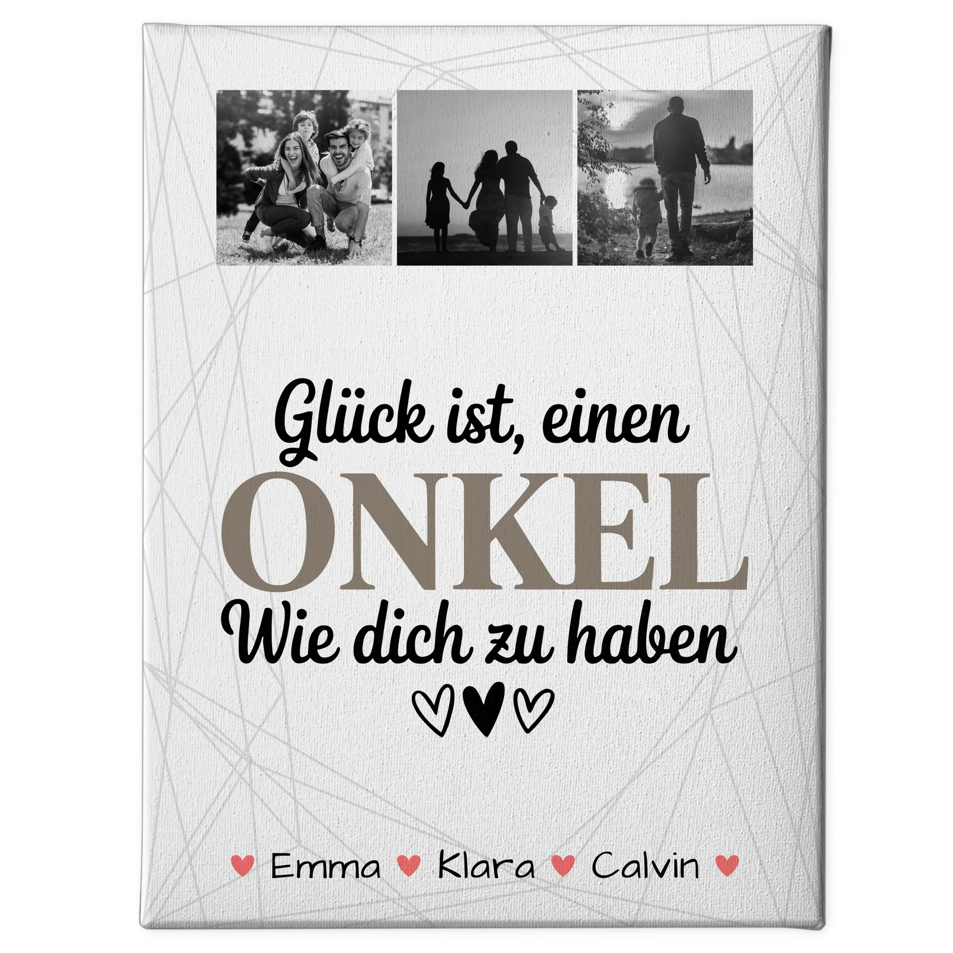 Leinwand Bild Geschenk Fotocollage Onkel Glück Ist einen Onkel Wie Dich Zu Haben 1