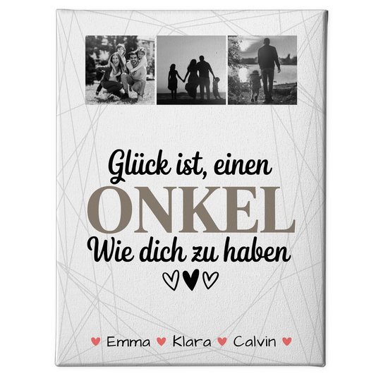 Leinwand Bild Geschenk Fotocollage Onkel Glück Ist einen Onkel Wie Dich Zu Haben 1