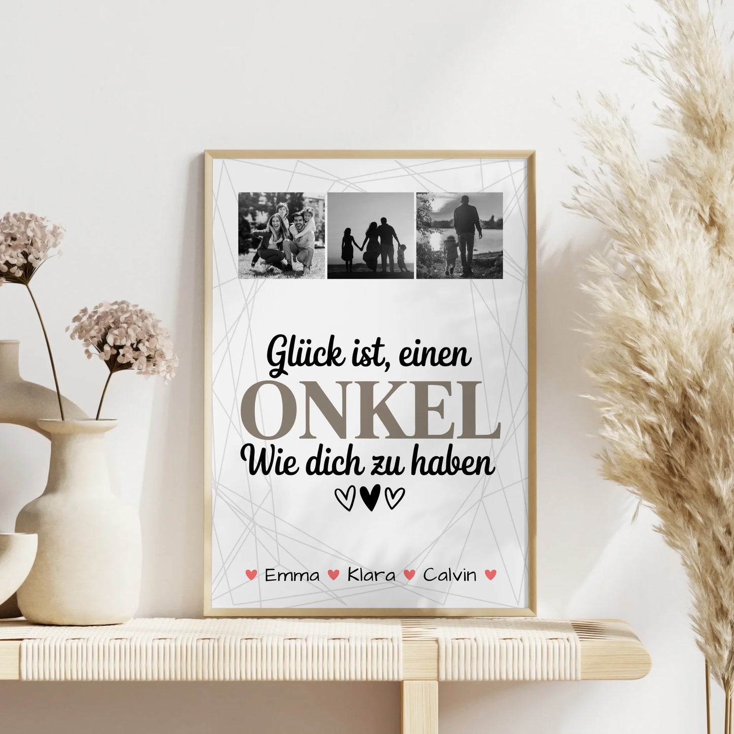 Poster Personalisiert Text Geschenk Fotocollage Onkel Glück Ist Einen Onkel Wie Dich Haben