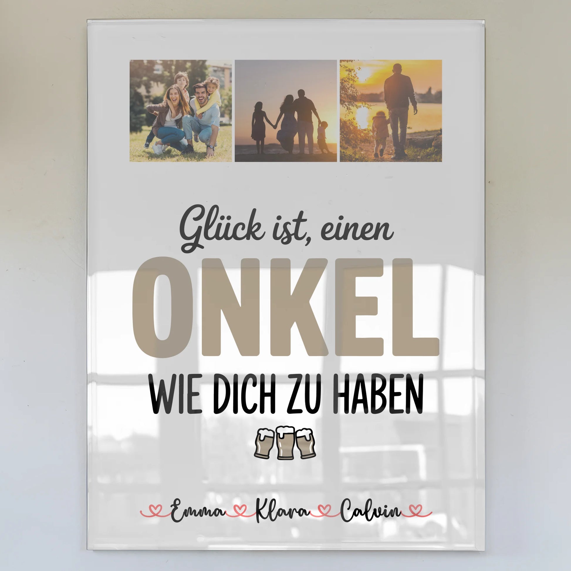Personalisierte Acrylglas Mit Foto Fotocollage Onkel Glück Ist Einen Onkel Wie Dich Zu Haben 1
