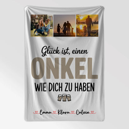 Personalisierte Kuscheldecke Mit Namen Und Motiv Fotocollage Onkel Glück Ist Einen Onkel Wie Dich Haben 7