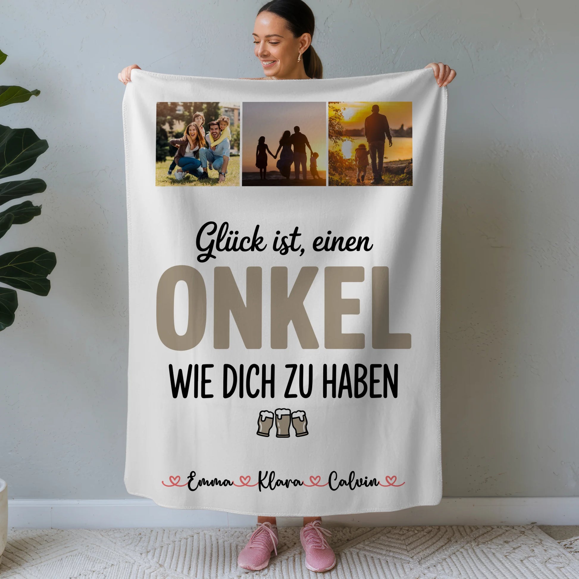 Personalisierte Kuscheldecke Mit Namen Und Motiv Fotocollage Onkel Glück Ist Einen Onkel Wie Dich Haben 1